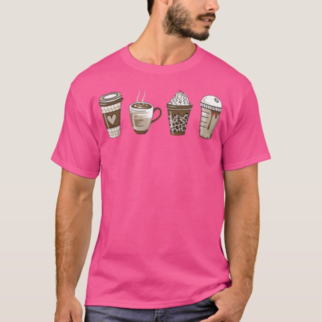 T-shirt Soft Aesthetic Coffee Lovers girl (Devant)