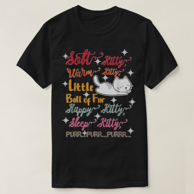 T-shirt Soft Kitty Chaleureux Kitty Petit Boule De Dormir  (Design devant)