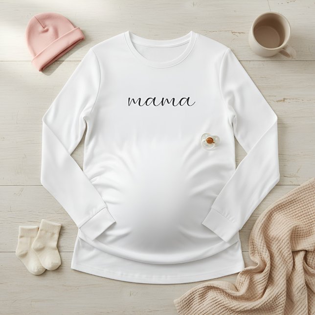 T-shirt Soft Long Sleeve Maternity Top for Pregnant Moms  (Créateur téléchargé)