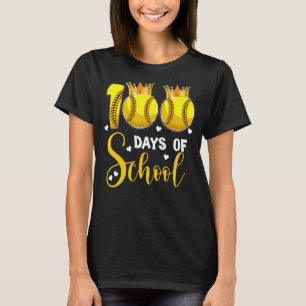 T-shirt Softball 100 Jours d'école Joyeux 100ème Jour