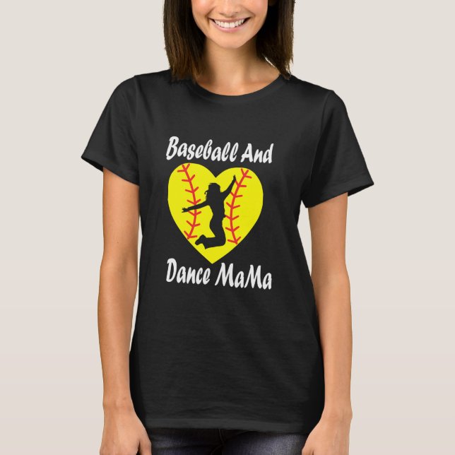 T-shirt Softball Baseball et danse maman Danse Maman (Devant)