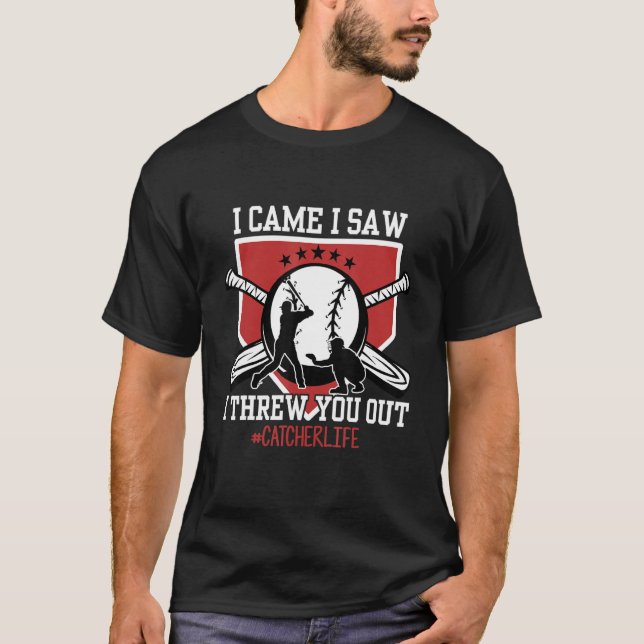 T-shirt Softball Catcher Player Team Sport Ball Fielding G (Devant)