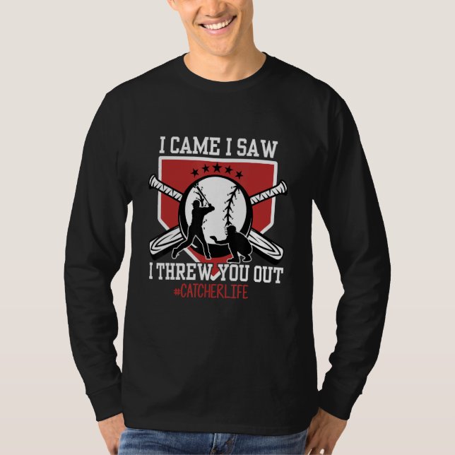 T-shirt Softball Catcher Player Team Sport Ball Fielding G (Devant)