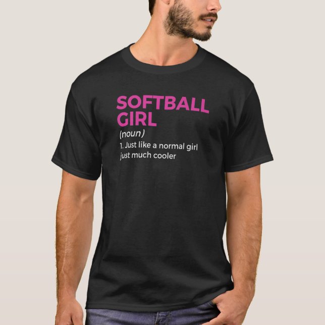 T-shirt Softball Definition Girls (Devant)