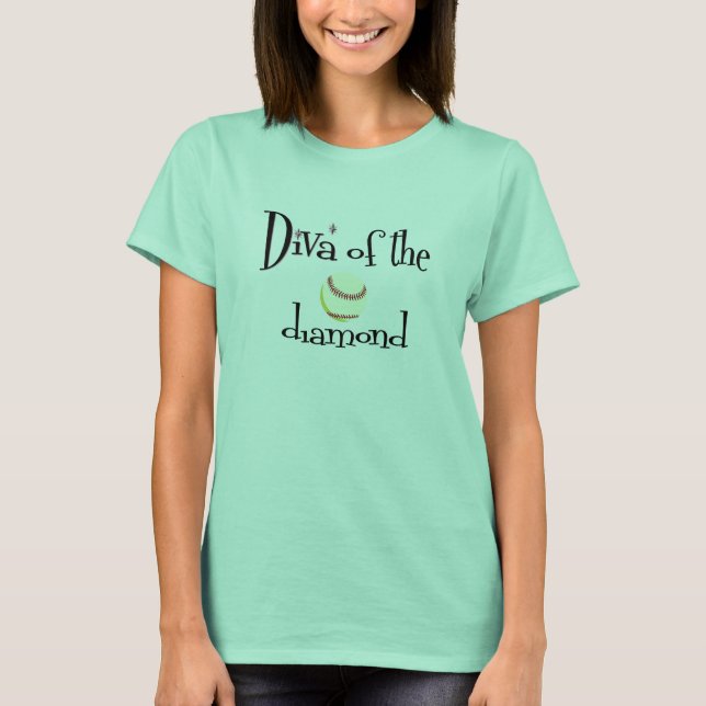 T-shirt Softball - Diva du Diamant (Devant)
