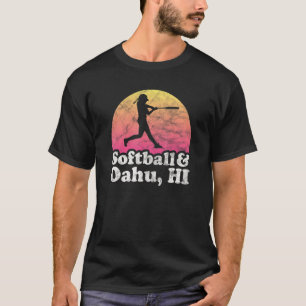 T-shirt Softball Et Oahu Hi Femmes Ou Filles Hawaii