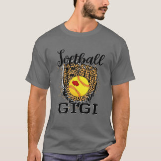 T-shirt Softball Gigi Leopard Jour Grand-mère Sport