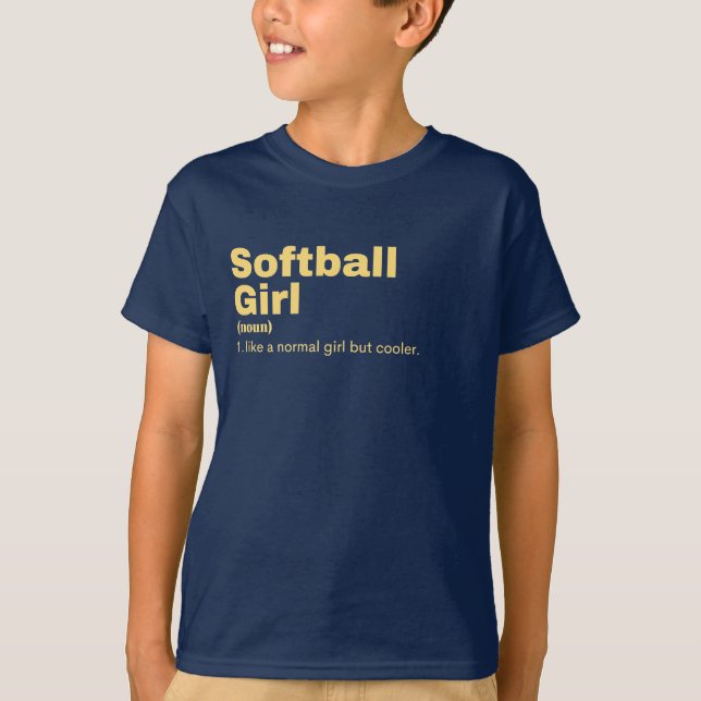 T-shirt Softball Girl - Softball (Devant)