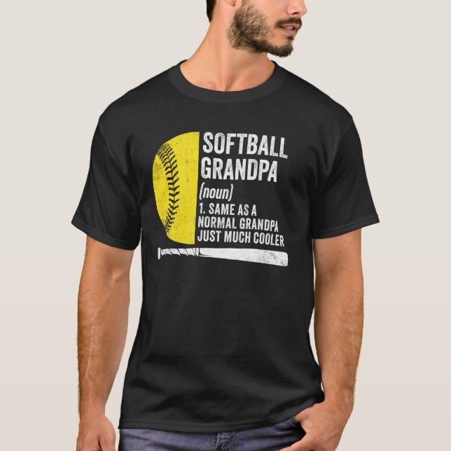T-shirt Softball Grandpa Définition Amusante Grand-Papa So (Devant)