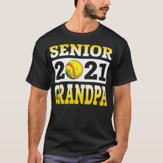 T-shirt Softball Grandpa Senior 2021 Meilleur Cadeau Pour