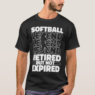 T-shirt Softball Joueur de softball retiré receveur batteu
