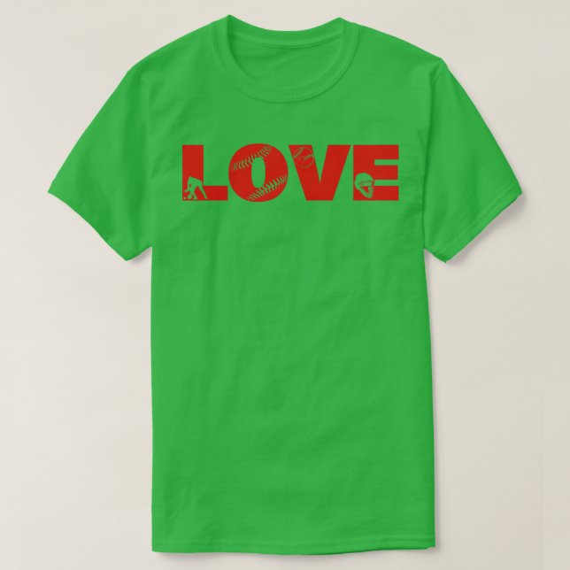 T-shirt Softball LOVE Funny 1 (Design devant)