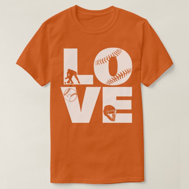 T-shirt Softball LOVE Funny 12 (Design devant)
