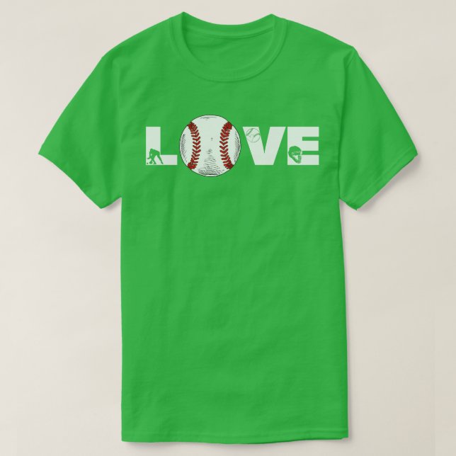 T-shirt Softball LOVE Funny 3 (Design devant)