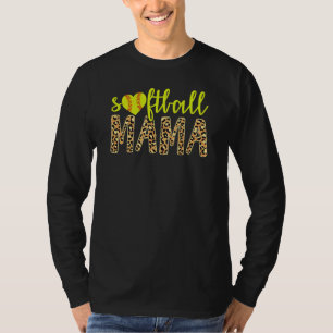 T-shirt Softball Mama Cute Cheetah Mère's Day Sports 6