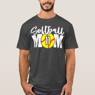 T-shirt Softball Maman Numéro 11