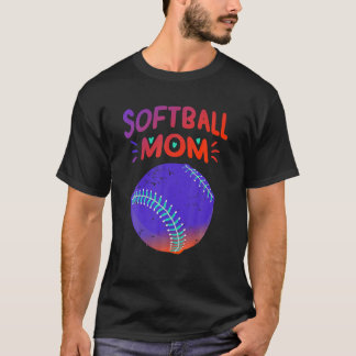 T-shirt Softball Mom Funny Baseball Player Sports Support