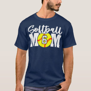 T-shirt Softball Mom Numéro 6