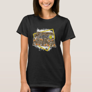 T-shirt Softball Nana Leopard Bleached Family Matching
