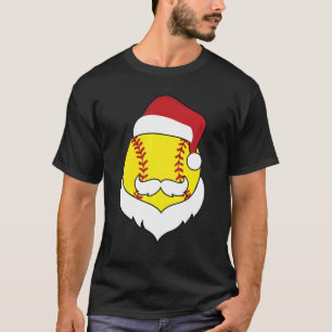 T-shirt Softball Noël Beard de chapeau Noël Sport Boy