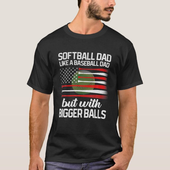 T-shirt Softball Papa Drôle Dire Citation Fête des pères D (Devant)