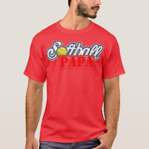 T-shirt Softball PAPA T grand-père Fête des pères Gi
