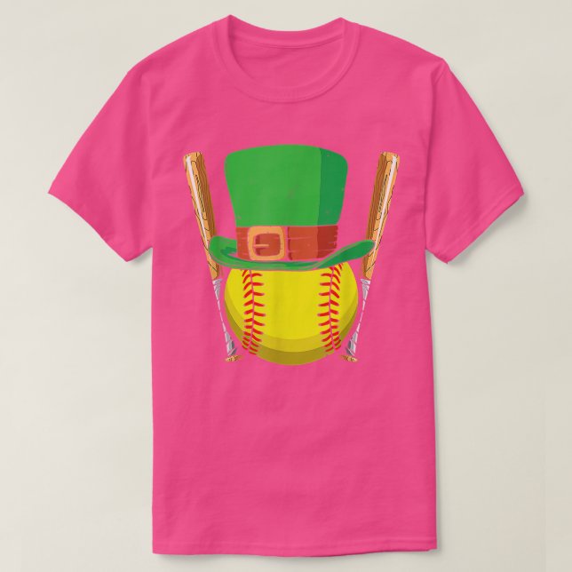T-shirt Softball Player Sport St Patrick's Saint Pattys Da (Design devant)