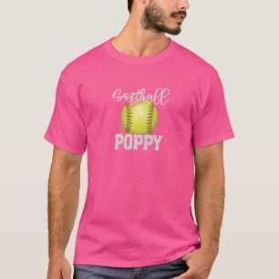 T-shirt Softball Poppy Vintage Softball Family Corresponda