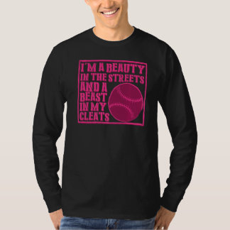 T-shirt Softball Print Beauty Dans La Bête De Rue Dans Mon