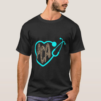 T-shirt Soins aux patients Pca Coeur constant Leopard Infi
