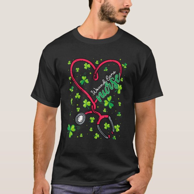 T-shirt Soins de l'infirmière Jour de la Saint Patrick amo (Devant)