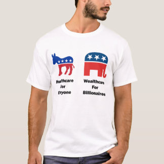 T-shirt Soins de santé contre Wealthcare