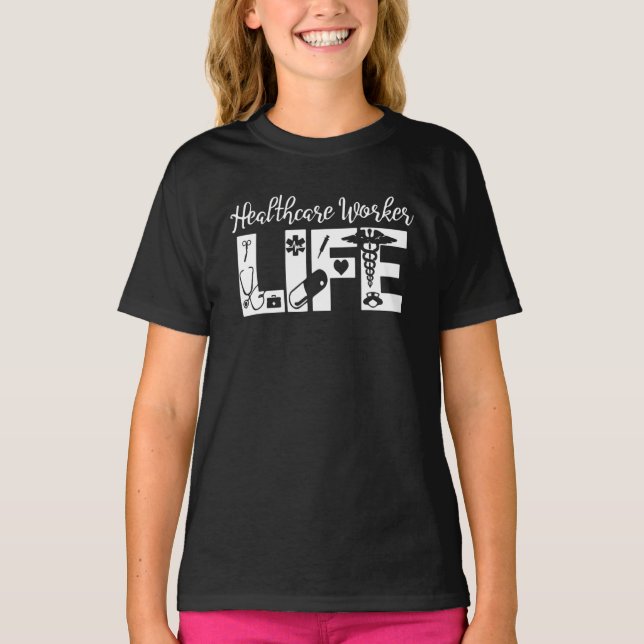 T-shirt Soins de santé Trousse de premiers soins Bandage S (Devant)