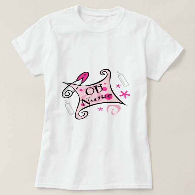 T-shirt Soins d'infirmière d'OB (obstétrique) (Design devant)