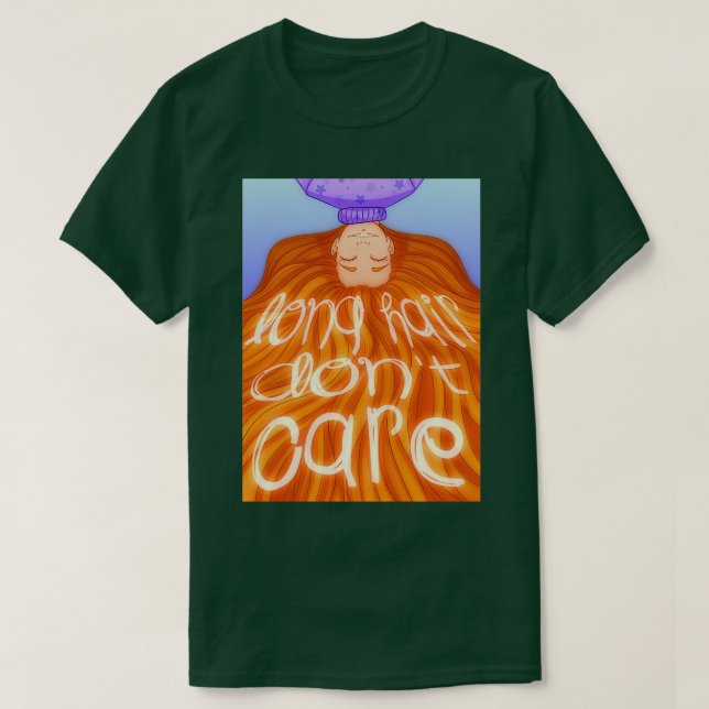 T-shirt Soins Donx27t pour cheveux longs (Design devant)