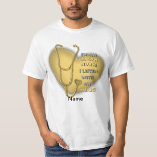 T-shirt Soins du coeur jaune ObGyn Infirmière