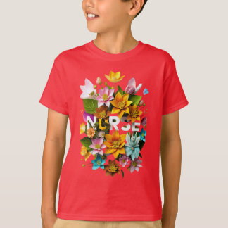 T-shirt Soins floraux - Hommage floral aux infirmières