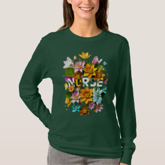 T-shirt Soins floraux - Hommage floral aux infirmières