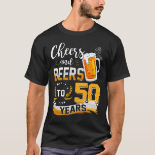 T-shirt Soirée 50e Anniversaire Salue Et Bières À 50 Ans