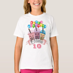 T-shirt Soirée d'anniversaire de la fête du thé Boba
