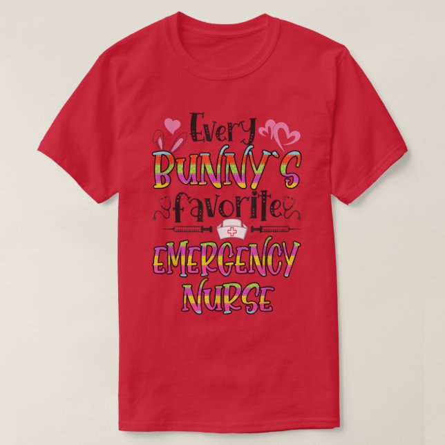 T-shirt Soirée de Pâques pour l'infirmière préférée du lap (Design devant)