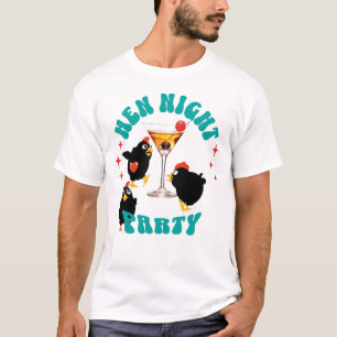 T-shirt Soirée de poulets drôles Fête nocturne de poule dr