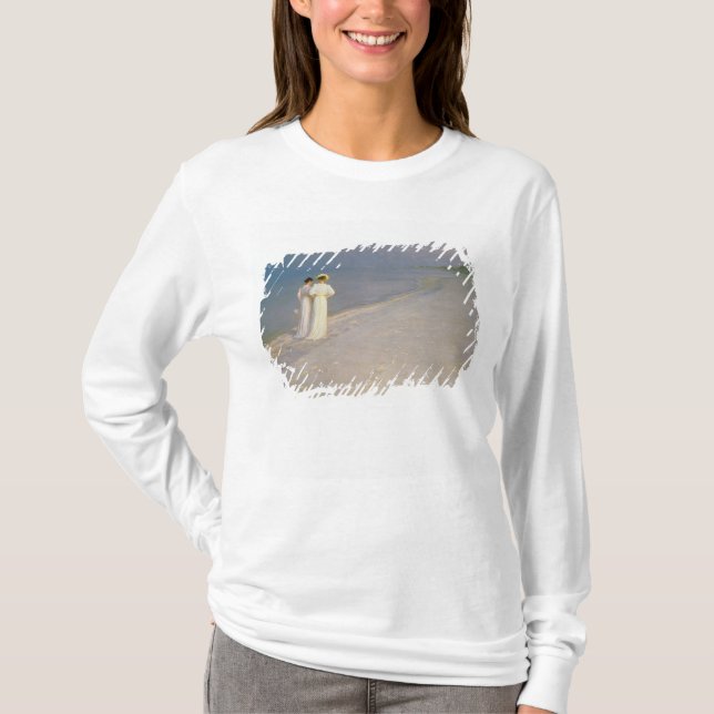 T-shirt Soirée d'été sur la plage du sud de Skagen (Devant)