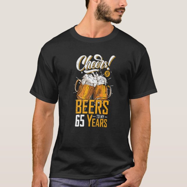 T-shirt Soirée Et Bières À 65 Ans 65ème Anniversaire (Devant)