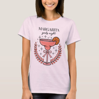T-shirt Soirée Filles Margarita Rose Amusant