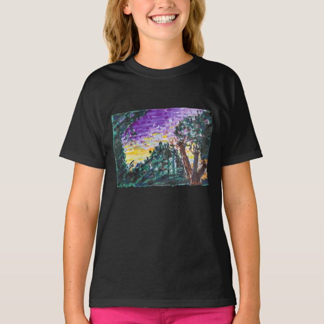 T-shirt Soirée violette (Devant)
