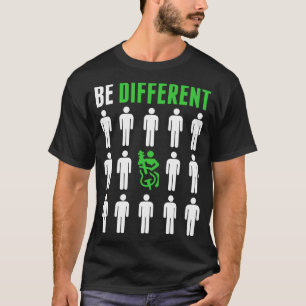 T-shirt Sois différent Violon Cello Lecteur Musicien Tshi