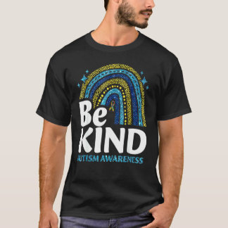 T-shirt Sois Gentil Arc-en-ciel Autisme Sensibilisation Im