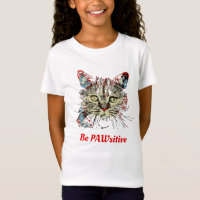 Sois PAWsitive, drôle de citation de chat