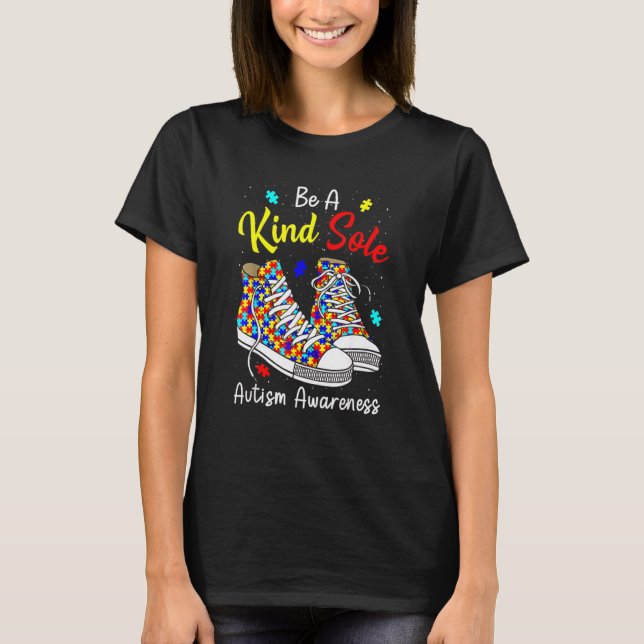 T-shirt Sois une âme gentille Autisme Sensibilisation Arc- (Devant)
